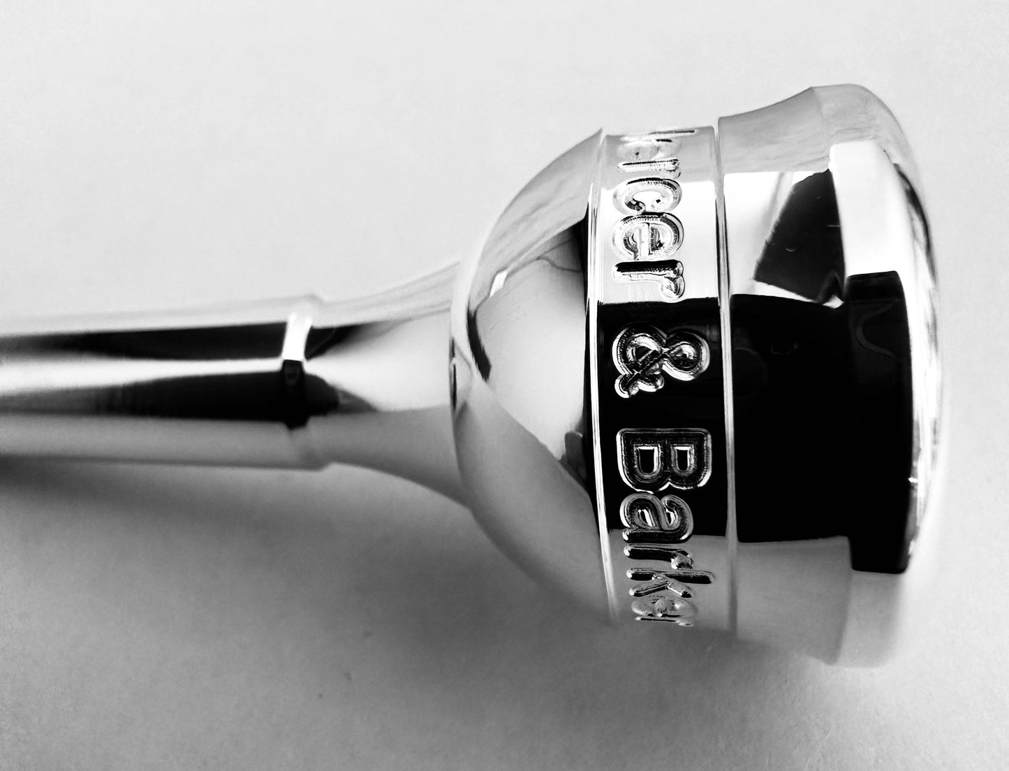 Mercer & Barker ~ Bb Cornet Mouthpiece - BSP (Bright Silver Plate) - MB3B-C
