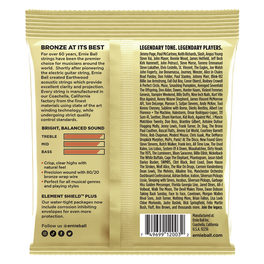 Ernie Ball Earthwood 2002 80/20 Bronze Medium/Light 12-54
