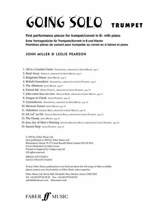 Going Solo Trumpet Book - Sheet Music Book