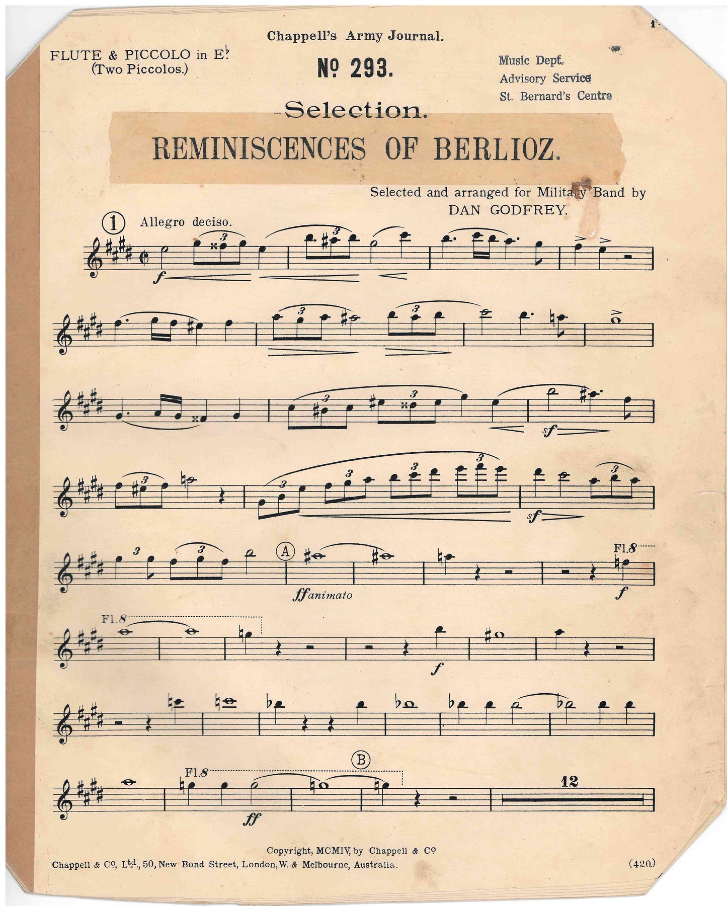 Reminiscences of Berlioz - Wind / Military Band - Spare Parts