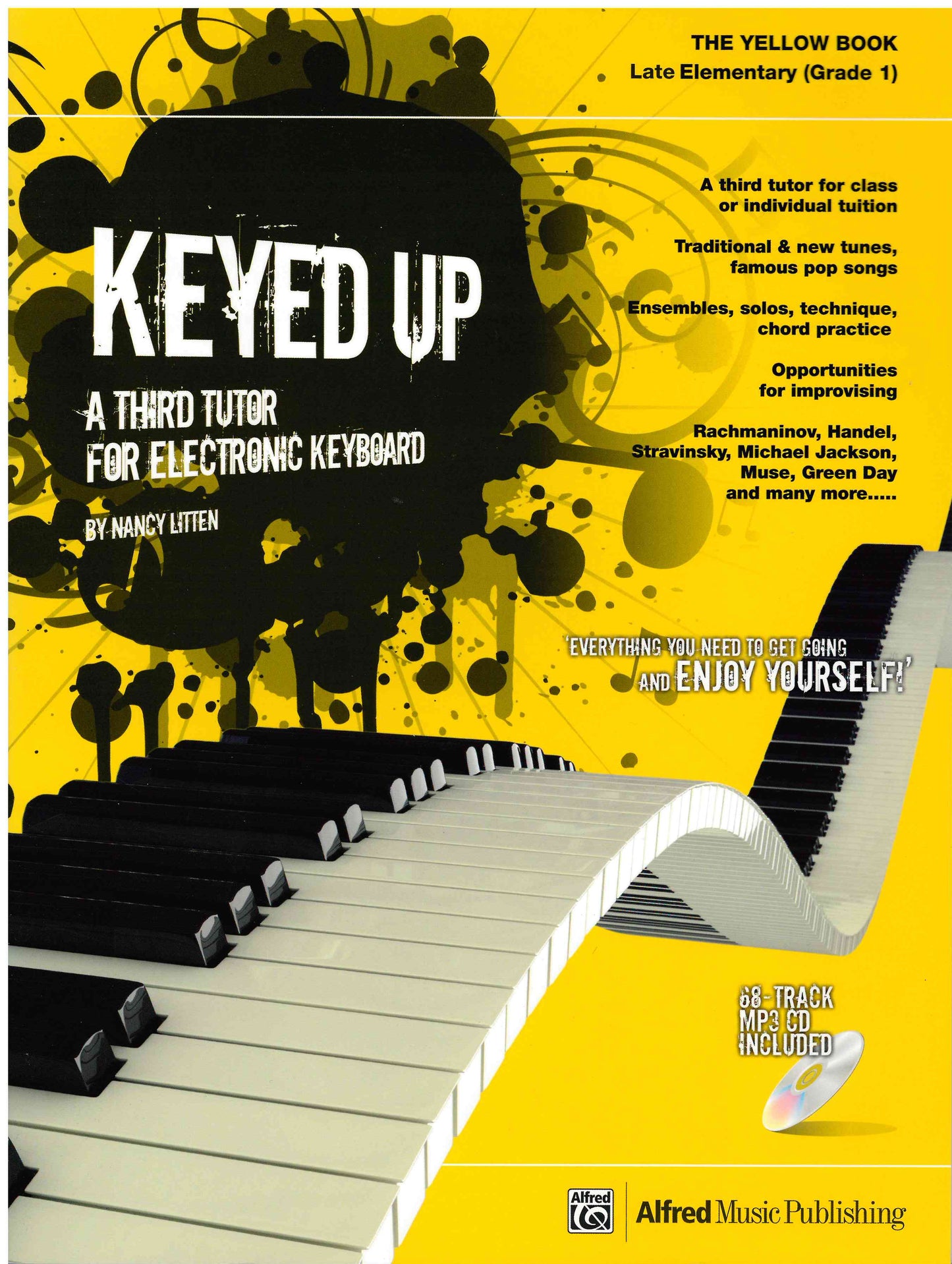 Keyed Up (The Yellow Book - Late Elementary Grade 1) - A Tutor for Electronic Keyboard - Nancy Litten - Book & CD