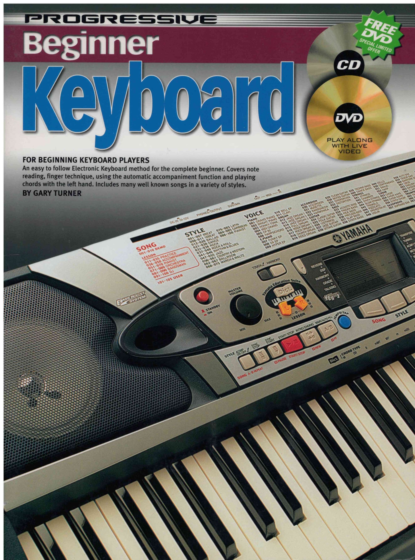 Progressive Beginner Keyboard - Keyboard Tutor Book