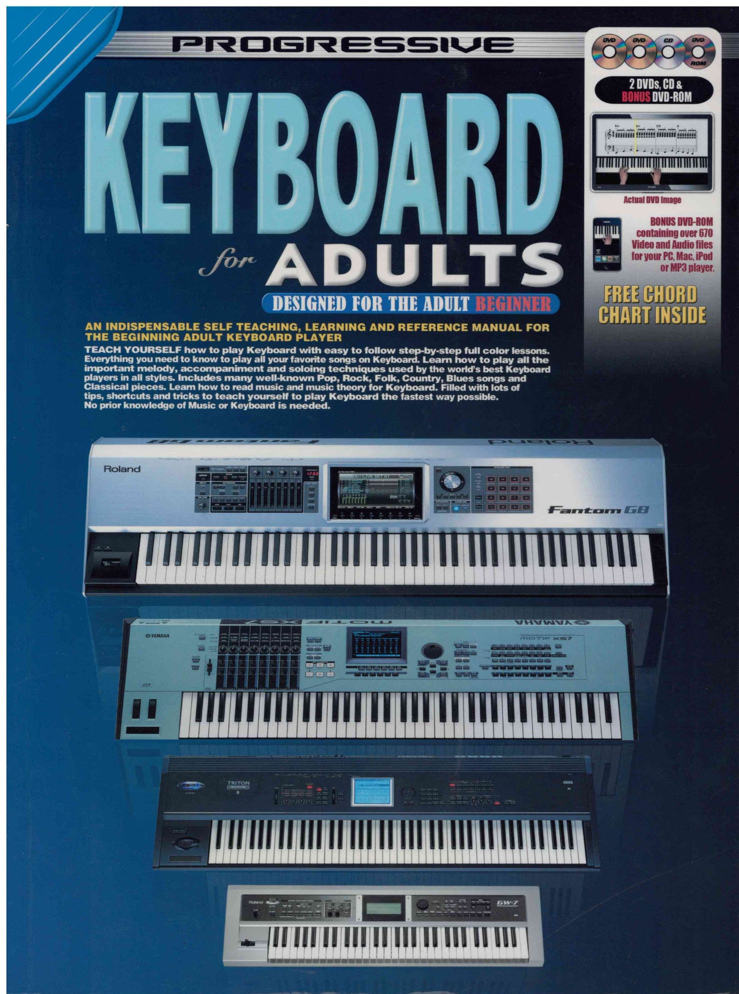 Progressive Keyboard for Adults - Keyboard Tutor Book