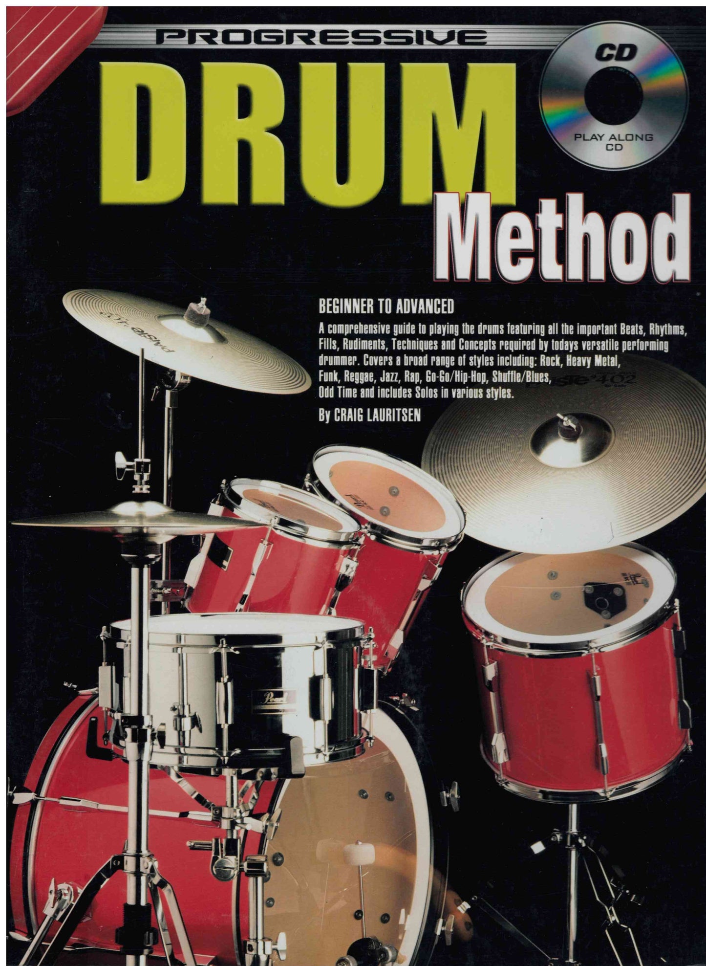 Progressive Drum Method - Craig Lauritsen - Drum Kit Tutor Book with CD