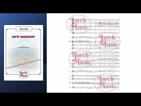 New Horizon (Concert March) - Brass Band Sheet Music Full Score & Parts - LM935