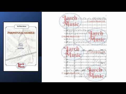 Perpetuum Mobile (Johann Strauss II arr. by David Beal) - Ten Piece Brass Ensemble Full Score and Parts - LM019