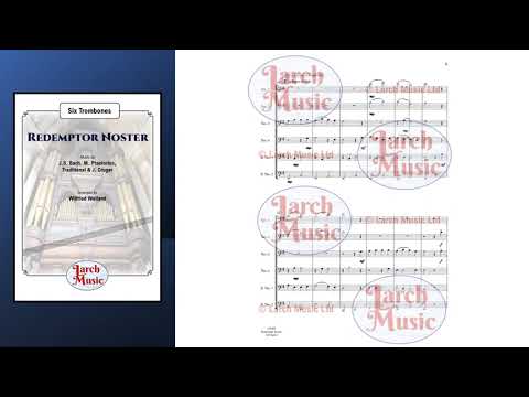 Redemptor Noster - Brass Sextet (Six Trombones) Sheet Music Full Score & Parts - LM353