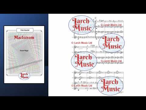 Maelstrom - Flute Quartet Sheet Music Full Score & Parts - LM382