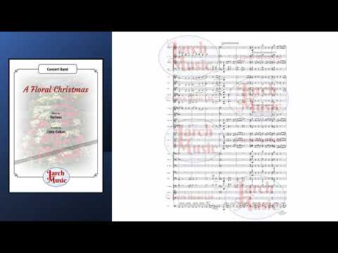 A Floral Christmas (Various arr. by Chris Cobon) - Concert Band Sheet Music Full Score and Parts - LM269
