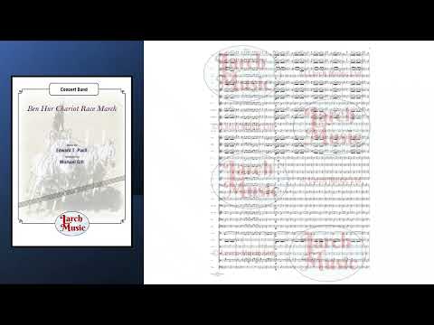 Ben Hur Chariot Race March (Edward T. Paull arr. Michael Gill) - Concert Band Sheet Music Full Score & Parts - LM645