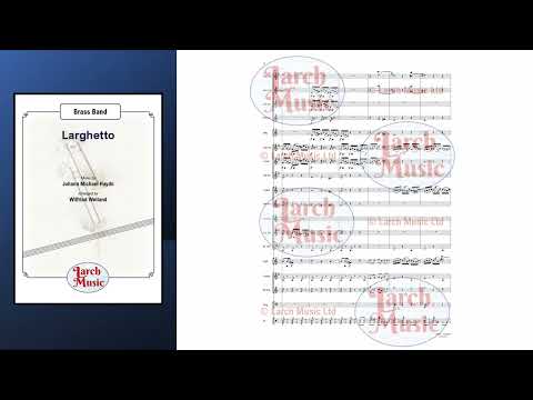 Larghetto - Trombone & Brass Band Sheet Music Full Score & Parts - LM355
