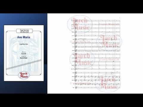 Ave Maria (Caccini arr. by David Beal) - Flugel Horn & Brass Band Sheet Music Full Score & Parts - LM002