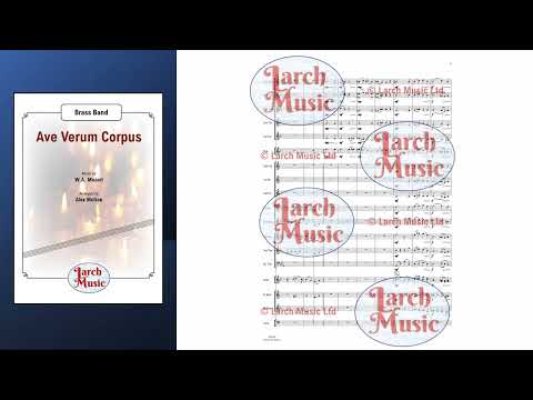 Ave Verum Corpus (WA Mozart arr. by Alex McGee) - Brass Band Sheet Music Full Score & Parts - LM579