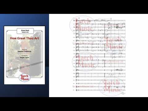 How Great Thou Art - Bb Soloist & Brass Band Sheet Music Full Score & Parts - LM292