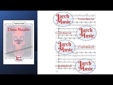 Danse Macabre - Saxophone Ensemble Sheet Music Full Score and Parts - LM377