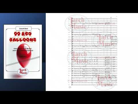 99 Red Balloons (Carlo Karges, Joern Uwe Fahrenkrog-Peterson, Kevin Mcalea arr. by David Beal) - Concert Band Music Full Score & Parts - LMAM066