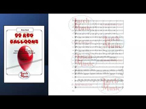 99 Red Balloons (Nena arr. by David Beal) - Brass Band Music Full Score & Parts - LMAM118 DOWNLOAD ONLY
