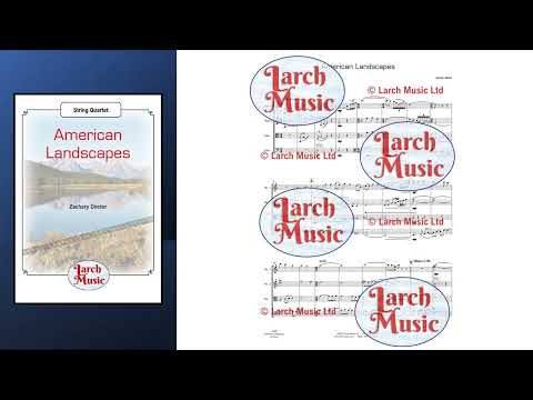 American Landscapes (Zachary Docter) - String Quartet Full Score & Parts - LM506