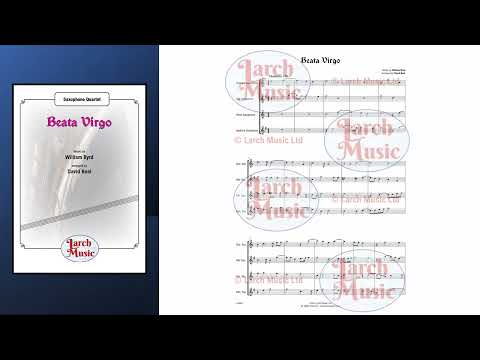 Beata Virgo - Saxophone Quartet Sheet Music Full Score & Parts - LM990