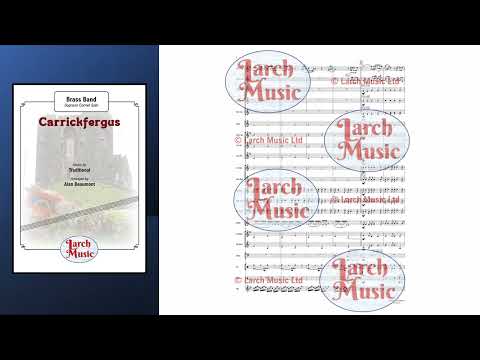 Carrickfergus - Soprano Cornet & Brass Band Sheet Music Full Score & Parts - LM399