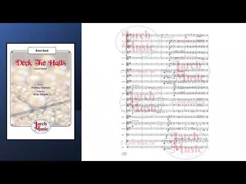 Deck The Halls (Thomas Oliphant arr. by Brian Harper) - Brass Band Sheet Music Full Score & Parts - LM148
