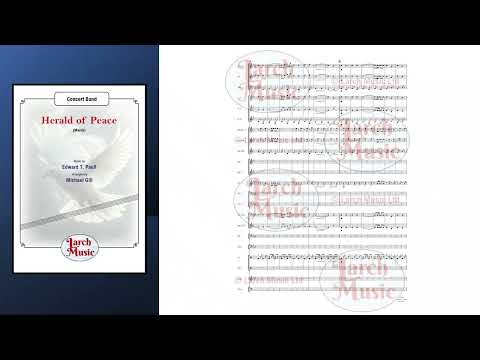 Herald of Peace (March) (Edward T. Paull arr. Michael Gill) - Concert Band Sheet Music Full Score & Parts - LM644