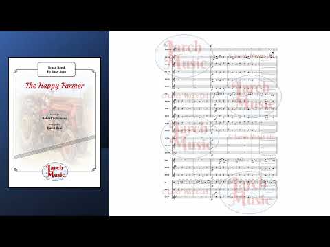 The Happy Farmer (Robert Schumann arr. by David Beal) - Eb Bass & Brass Band Sheet Music Full Score & Parts - LM003