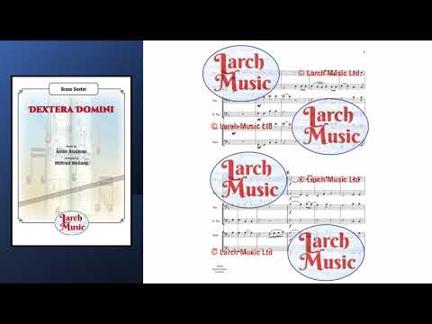 Dextera Domini (Anton Bruckner arr. by Wilfried Weiland) - Brass Sextet Sheet Music Full Score and Parts - LM679
