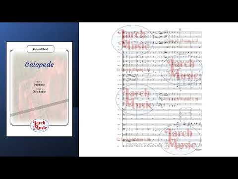 Galopede - Concert Band Sheet Music Full Score & Parts - LM345
