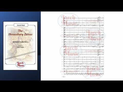 The Shrewsbury Lasses (Traditional arr. by Chris Cobon) - Concert Band Sheet Music Full Score and Parts - LM274