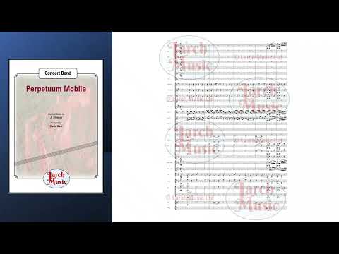 Perpetuum Mobile (J. Strauss II arr. David Beal) - Concert Band Sheet Music Full Score & Parts - LM575