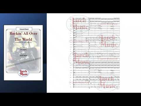 Rockin' All Over The World (John Fogerty arr. by David Beal) - Concert Band Music Full Score & Parts - LMAM087