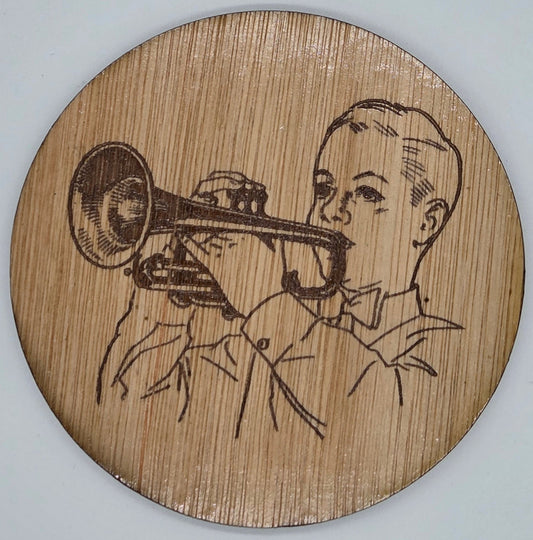 Cornet Player - Round Coaster