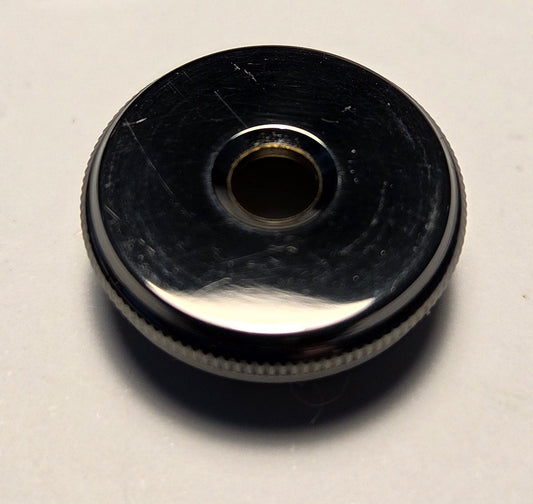 Geneva Cardinal Valve Bottom Cap - Light - Gun Metal - Cornet / Tenor Horn / Flugel Horn