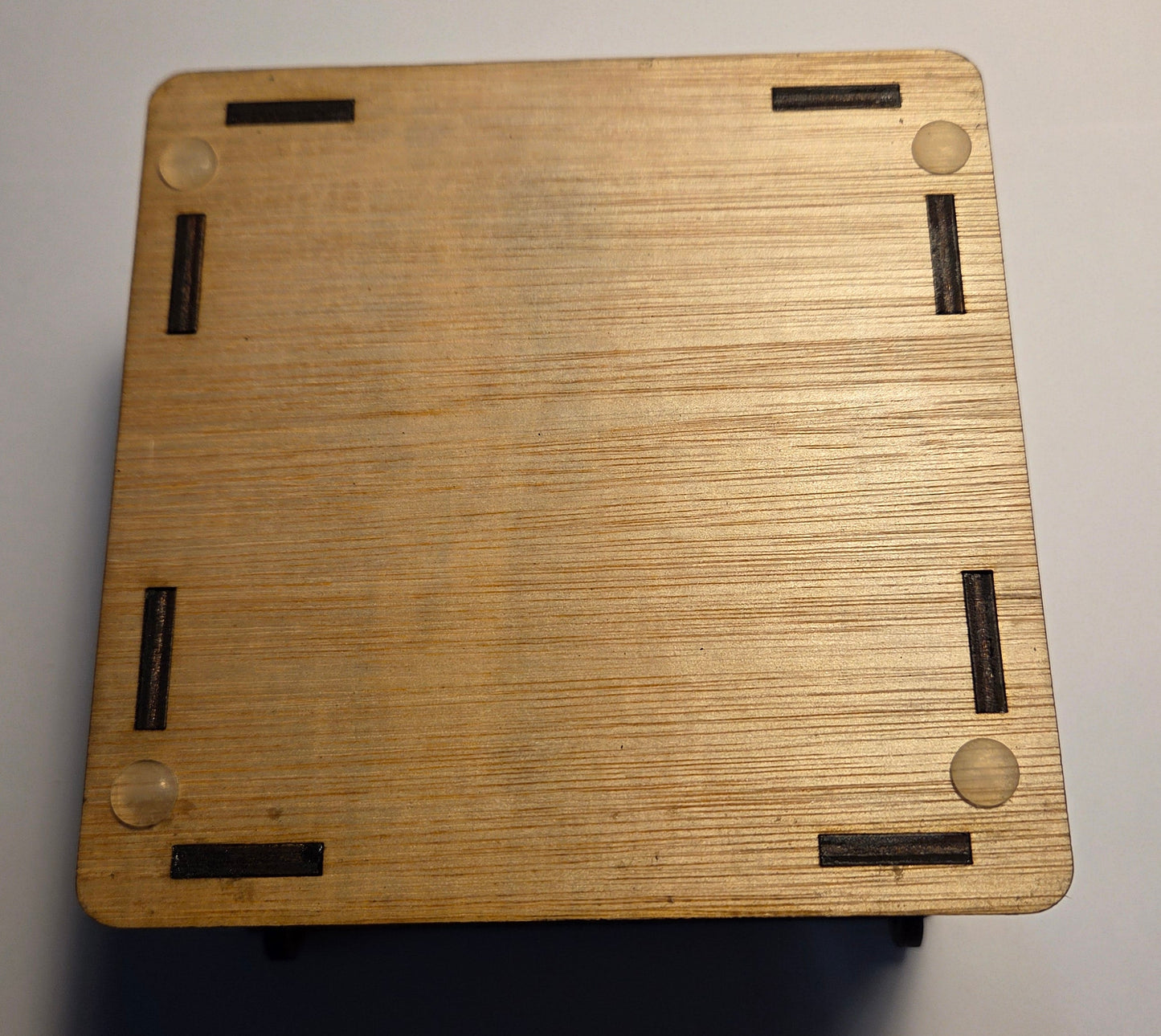 Wooden Box (120 x 120 x 70mm) with Euphonium Player