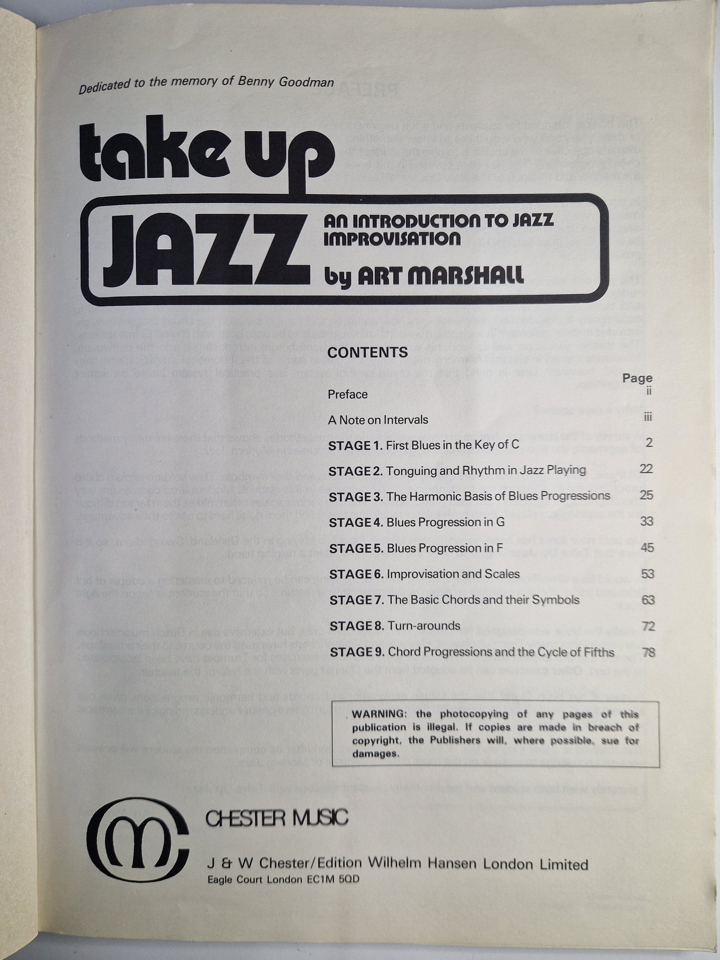 Take up jazz: An introduction to jazz improvisation Art Marshall - Preloved