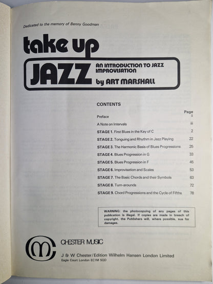 Take up jazz: An introduction to jazz improvisation Art Marshall - Preloved