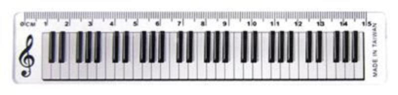 15cm Keyboard Design Music Ruler – Larch Music Ltd.