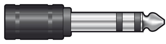 Adaptor 3.5mm Stereo Jack Socket – 6.3mm Stereo Jack Plug