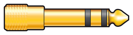 Adaptors 6.3mm Stereo Jack Plug – 3.5mm Stereo Jack Socket