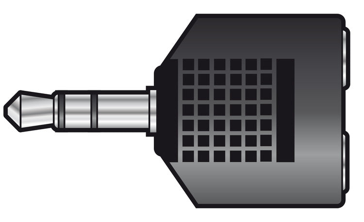 Splitter 3.5mm Stereo Jack Plug – 2 x 3.5mm Stereo Jack Sockets