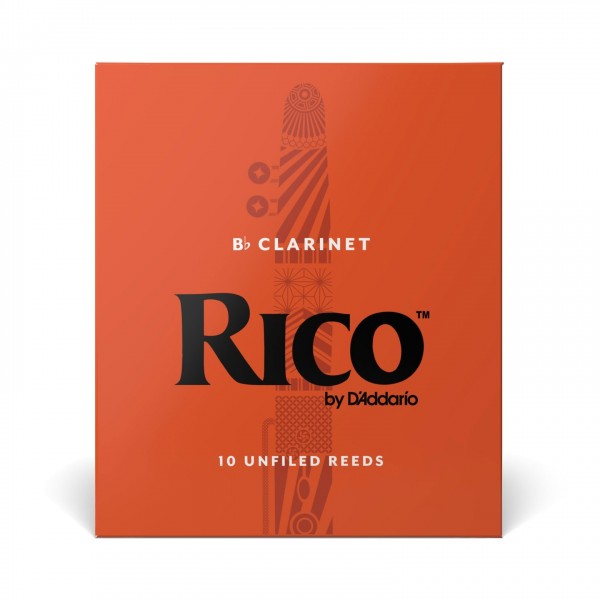 Rico by D'Addario Bb Clarinet Reeds, Strength 1.5, 10-pack
