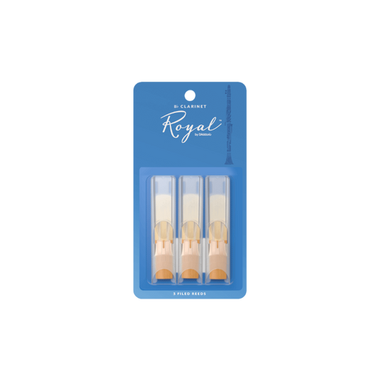 Rico Royal by D'Addario Bb Clarinet Reeds, Strength 2, 3-pack