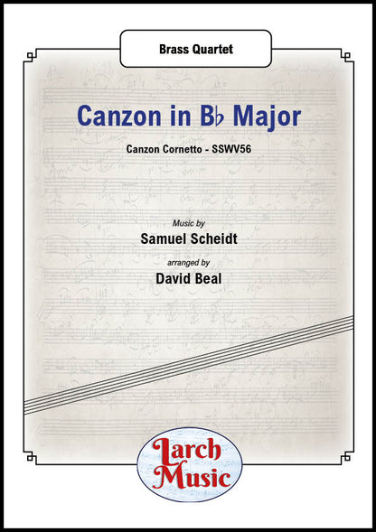 Canzon in Bb Major - Brass Quartet Full Score & Parts - LM295