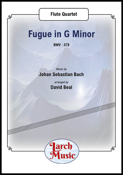 Fugue in G Minor - Flute Quartet Sheet Music Full Score & Parts - LM388