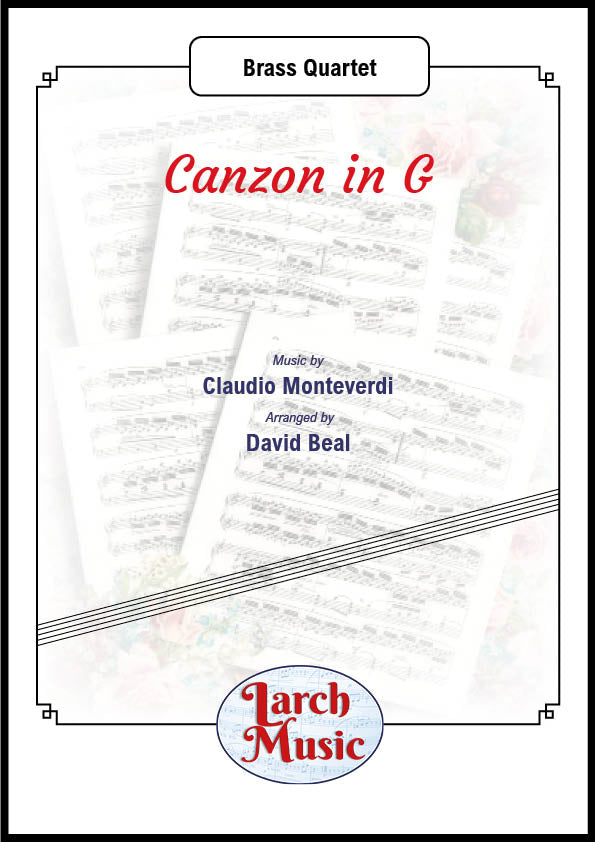 Canzon in G - Brass Quartet Sheet Music Full Score & Parts - LM870