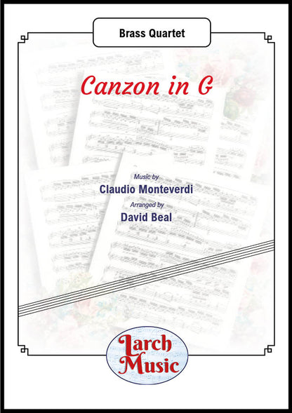 Canzon in G - Brass Quartet Sheet Music Full Score & Parts - LM870