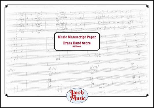 Brass Band Manuscript Score Paper - A3 - 50 Sheets