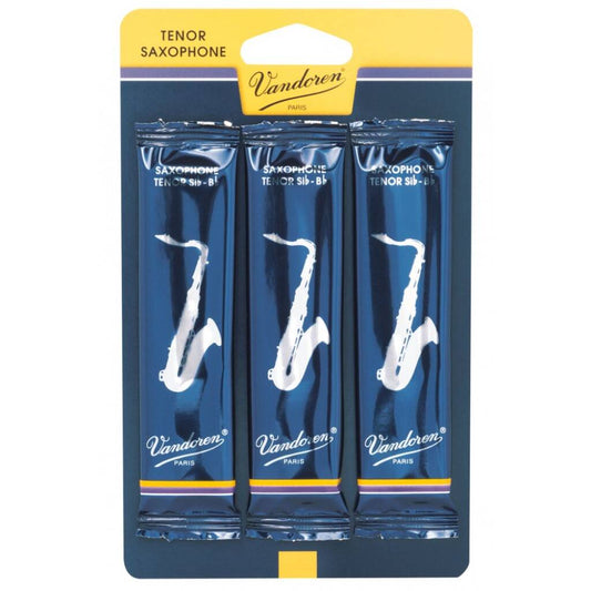 Vandoren Traditional Tenor Saxophone, Pack of 3 - Strength 2.5