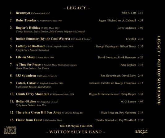 Wooton Silver Band - Legacy - Brass Band CD